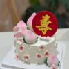 櫻花壽桃蛋糕 祝壽蛋糕