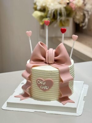 翻糖蝴蝶結蛋糕