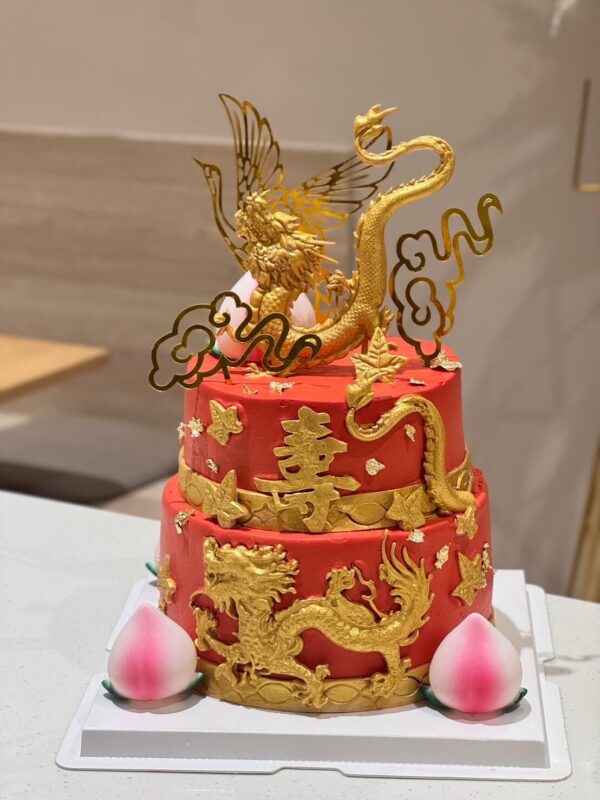龍鳳呈祥雙層壽宴蛋糕