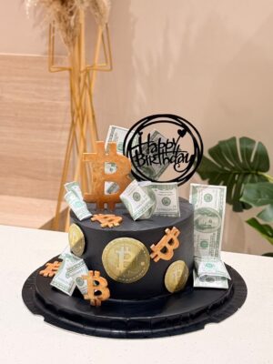 比特幣美金造型蛋糕